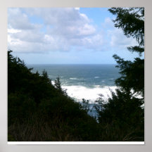 Oregon kusten affisch