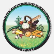 Organiska Utah Runda Klistermärken