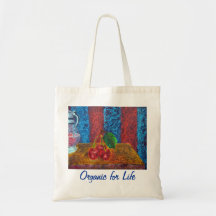 "Organiskt för återvinningsbart liv" hänga lös Tote Bag