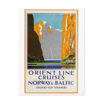 Orient fodrar kryssningar Norge och baltisk tappni Vykort