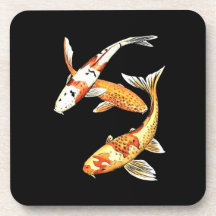 Orientalisk Koi guldfisk Glas Underlägg