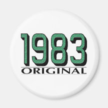 Original 1983 magneter för kylskåp