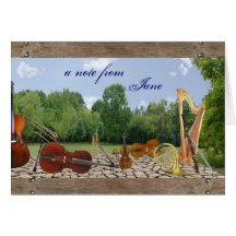 Orkesteren instrumenterar Notecard Kort