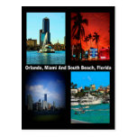 Orlando Miami, södra strandCollage Vykort