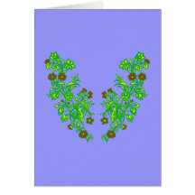Ornament floral grußkarte