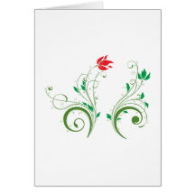 Ornament Floral Karte