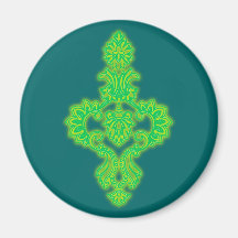 Ornament floral kühlschrankmagnet