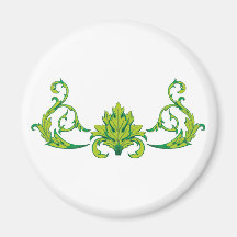 Ornament floral magnete