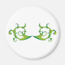Ornament floral magnets