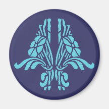 Ornament Jugendstil Art Nouveau Kühlschrankmagnet