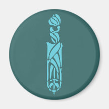Ornament Jugendstil Art Nouveau Kühlschrankmagnet