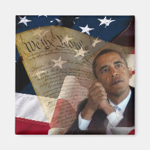 Oss folket… Barack Obama & konstitutionen Kylskåpmagneter