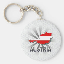 Österrike flaggakarta 2,0 nyckel ring