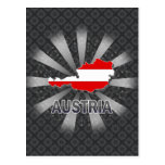 Österrike flaggakarta 2,0 vykort