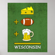 Ostfotbollöl Wisconsin Affischer