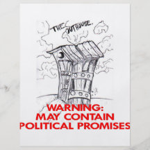 Outhousemaj innehåller politiska löften flygblad designs