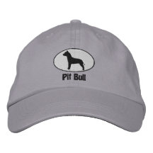 Oval broderad hatt för amerikangroptjur Terrier