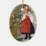 Oval för prydnad för Carl Larsson julgran beställn Julgranskulor