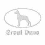 Oval great dane broderad skjorta (mörk)