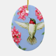 Oval Hummingbirdprydnad Jul Dekorationer