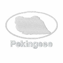 Oval Pekingese broderad skjorta