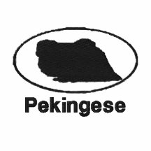 Oval Pekingese broderad skjorta