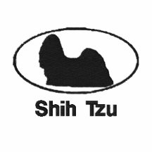 Oval Shih Tzu broderad skjorta