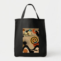 Över hav - abstrakt tote bags