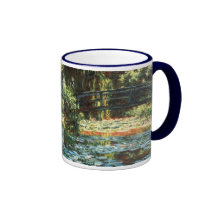 Överbrygga över näckrosdamm vid Claude Monet Mugg