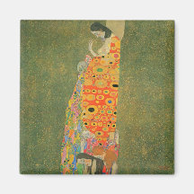 Övergett hopp av Gustav Klimt Kylskåpmagneter