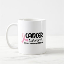 Överlevande - bröstcancermedvetenhet kaffe kopp