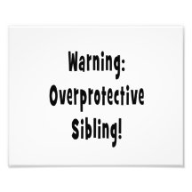 overporotective syskonsvarttext fototryck