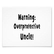 overprotective unclesvart för varning fotokonst