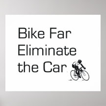 ÖVERTRÄFFA den avlägsna cykeln Affisch