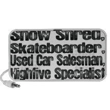 Oxygentees snöstrimla, Skateboarder iPhone Speakers