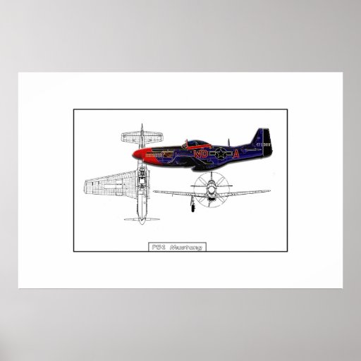 P51 Mustang 01 Affisch