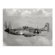P51 Mustang 'grymma Reaper Vykort