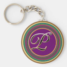 P-monogrammemascarade från partyTime kreativ Nyckel Ring