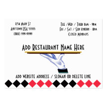 På dina tjänste- restaurangvisitkortar