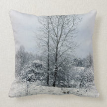 På en vinter dag prydnadskudde