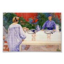 På frukostbord 1910 fotografiskt tryck