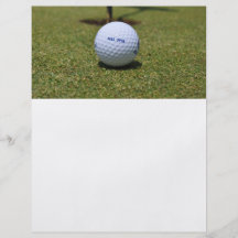 På golfbanan full färg flygblad