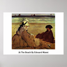 På stranden av Edouard Manet Affischer