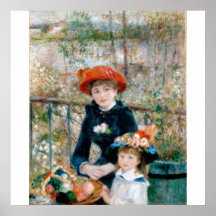 På terrassen. Pierre Auguste Renoir. Print