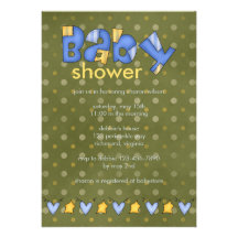 Packe av glädje:: Blått:: Baby showerinbjudan