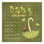 Packe av glädje:: Grönt:: Baby showerinbjudan