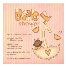 Packe av glädje:: Orange:: Baby showerinbjudan