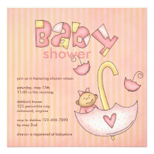 Packe av glädje:: Rosor:: Baby showerinbjudan