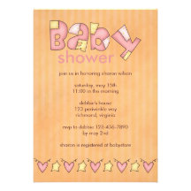 Packe av glädje:: Rosor:: Baby showerinbjudan
