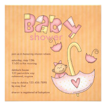 Packe av glädje:: Rosor:: Baby showerinbjudan